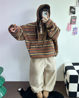 クリームテディシープファーロングパンツ🧸🤎🐑🖤3COLOR