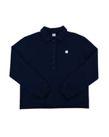 Frill 8 button pk shirt / navy