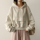 Pocky Pocket Patch Cropped Overfit Hoodie 
