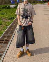 Life Lettering Short Sleeve Knit T-Shirt