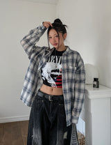 Everyday See-through Overfit Check Shirt