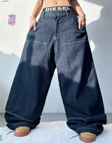 LAYERED BANDING DENIM PANTS🖤💙 - 2 COLORS