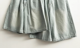 Meli Pintuck Denim Bermuda Shorts [Short & Long Selection*]
