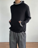 Gets High-neck Waffle Hoodie