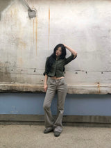 vintage pocket low rise pants