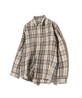 87-STAN076 Breeze Overfit Pocket Long-sleeved Check Shirt