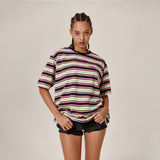 Dazzy Stripe T-Shirt Navy