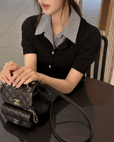 Namon Short-Sleeved Knit Cardigan