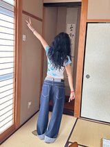 キティ―キティーキッチクロップドtシャツ　ウィズラグランtシャツ
