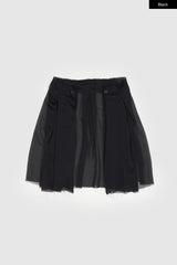 シアーオーバーレイラップスカート