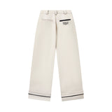 DVRK PRIVÉ DOUBLE PLEATED WIDE-LEG PANTS - CREAM