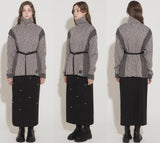 PANEL TURTLENECK PULLOVER [GRAY]