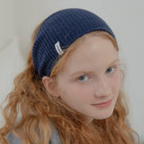 [CASHMERE 100%] カシミヤベーシックヘアバンド (NAVY)
