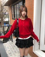 Socky Round Knit Cardigan