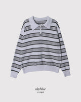 #MLボーダーカラールーズフィットニット (5color)