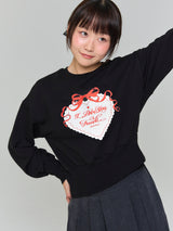 HEART SWEATSHIRT - BLACK