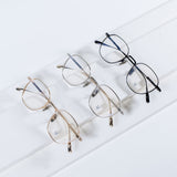 Knouun Round titanium glasses CODE. 102. B Sizzy Gold