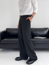 TO Stripe Wide Slacks (2C, Chain Set)