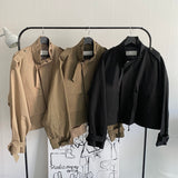 LMN オーバーサイズフィットクロップドトレンチボンバージャケット (3 colors)