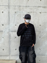 Bed Last Lettering Long Sleeve T-Shirt 3C