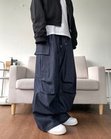 Stitch Balloon Cargo Denim Pants