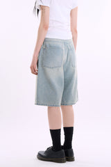 Ocean blue bermuda denim pants