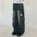 ROUT CARGO WIDE DENIM PANTS