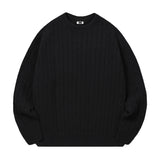 [Unisex] リザーブケーブルオーバーフィットニット [ブラック]