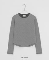 Muyan Dot Stripe Long Sleeve Tee