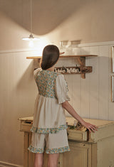 ULLALA PAJAMA Edit Short-sleeve Two-piece Cream[24160WTSSN]