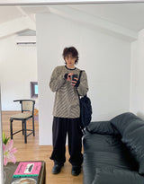 No.1117 pigment stripe loose T (4color)