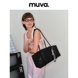 muva. Genuine‑Leather Travel Hand & Shoulder Bag, Extra‑Large‑Capacity Fashion Waterproof Gym Purse for Women, New Arrival Aug 13