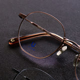 Knouun Round titanium glasses CODE. 101. A PinkBrown