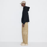 Washing Cotton Cargo Banding Pants Vintage Beige