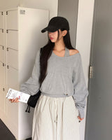 [ORIGINAL] Mellow U-Neck Long Sleeve Knit