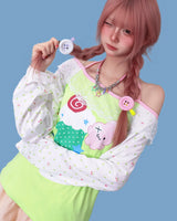 big button hair pin (5color)