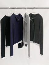 Base Spandex Round Long Sleeve T-Shirt