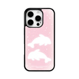 [MADE] lucky dolphin epoxy bumper case - pink