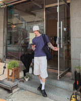 Lowd Adjust Wide Denim Bermuda Pants