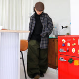 wide back pocket cotton pintuck pants