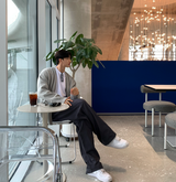  Wonderant Cotton Ton-Tuck Banding Wide Pants