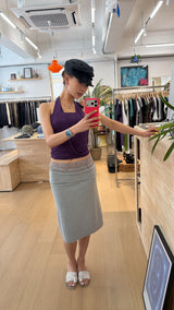 FOLD MIDI SKIRT
