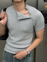 LMN Side Button Muscle Fit Short-Sleeve Knit (3 colors)