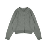 スウェールニットカーディガン (メランジグレー) F25ZA007