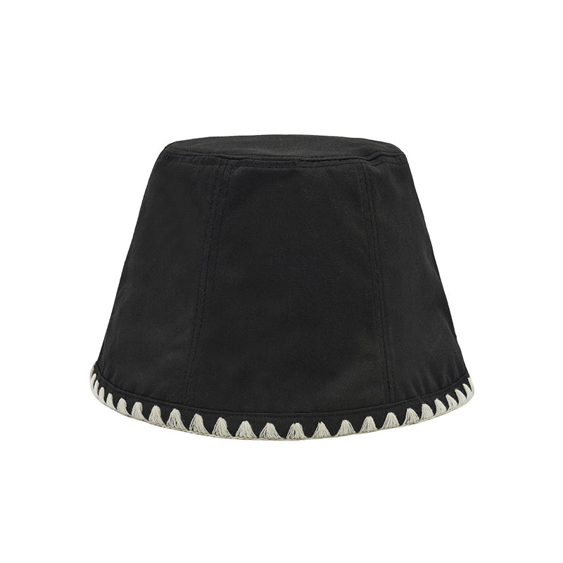 トライアングル ステッチバケットハット (Black)