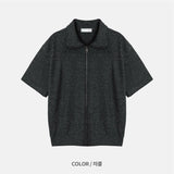 コメットショートスリーブニットジップアップ(6 Colors)