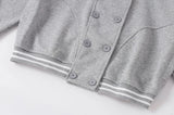 Double Button High-Neck Sweat Jacket