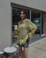 Chase Net Collar Cardigan