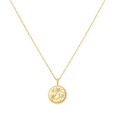 gold starry charm 14k gold plating + 925 silver necklace N065-08G