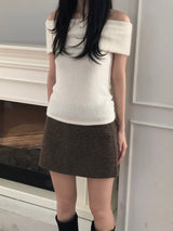 ヘアリーオフショルダートップス (3 colors)